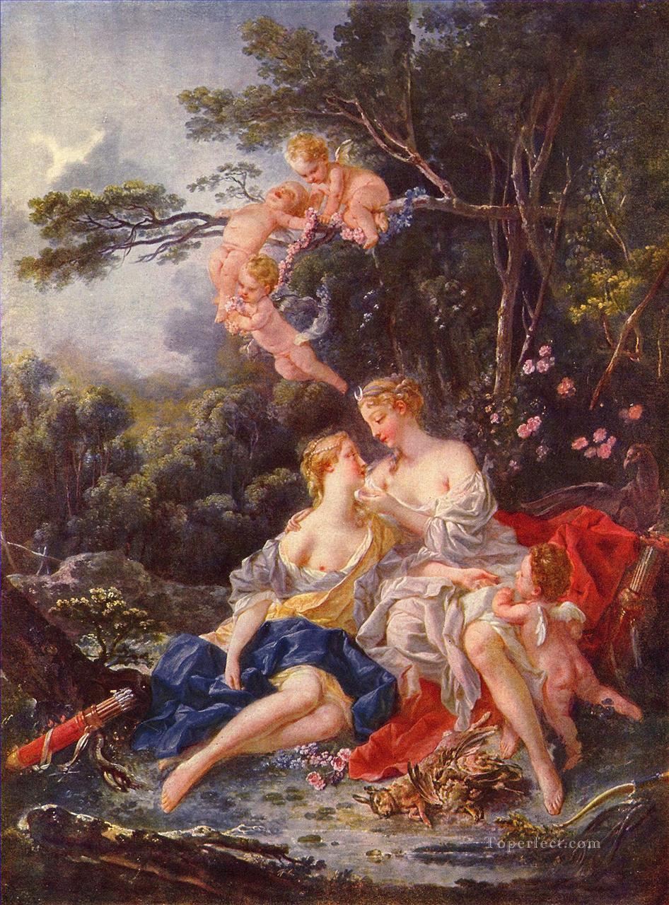木星とカリスト フランソワ・ブーシェ油絵